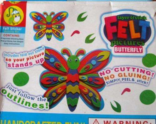 Felt art - No glue or Cutting needed - BUTTERFLY