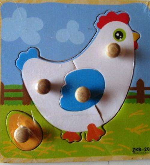 STOCK CLEARANCE !!! Wooden, colourfull CHICKEN puzzle, - Flat Rate Shipping!!!!