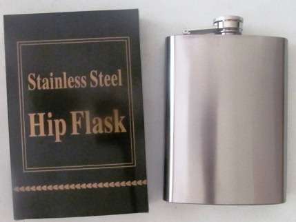 STAINLESS STEEL HIP FLASK - FlatRate shipping - R60 1st item additional items FREE!!!