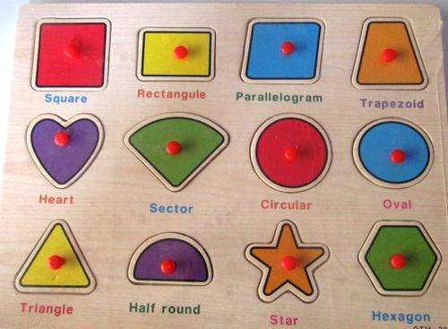 Bright and Colourfull WOODEN Shapes puzzle