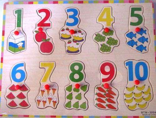 Bright and Colourfull WOODEN Numbers puzzle