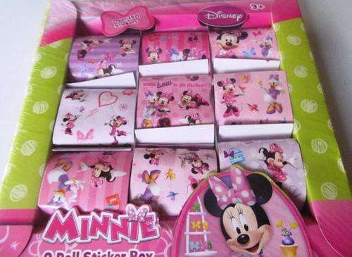 STOCK CLEARANCE Mini Mouse Sticker Rolls, 9 rolls ber box !!! R3 Increments !