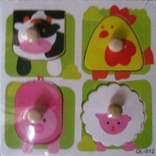 Colourfull WOODEN animal puzzle