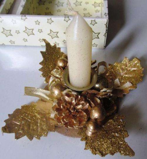 Golden Candel Holder