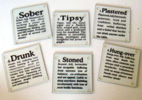 A MUST HAVE !!!! Great gift IDEA !!! Set of 6 Glass Coasters