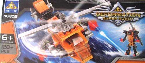 100 % Lego Compatible Building set !!!  128 PIECE SUPER ROBOT !!!