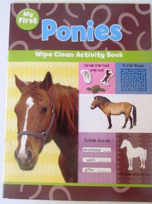 My First WIPE CLEAN activities book - PONIES ***Great stocking Filler***