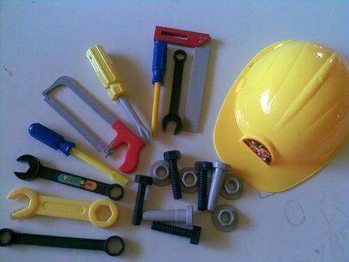 My workshop tool set including hard hat ***Postage only R25 and R10 per additional item***