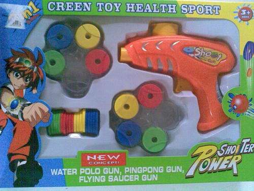 Ben 10 3 in 1 gun!!! Polo gun, water polo gun and flying saucer gun.