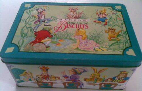 Alice in wonderland, Bakers tin.. . stunning tin, a must have for every collector!!!!!