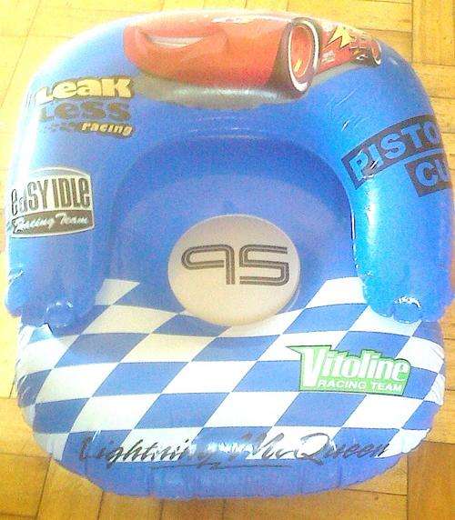 Only 2 left!!!!! Cars blow-up chair. Ideal for the pool ot infront of the tv, ages 1 to 6years.