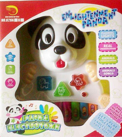 Panda Piono. With Flashing lights, Real Pronunciation, Real animal sounds and animals songs.