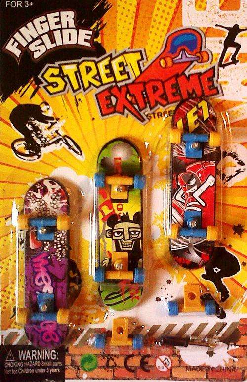 Street Extreme Finger Skateboards. Unique to BOB!!! Set of 3 skatebaords with tools.
