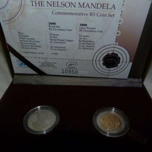 Nelson Mandela Commemorative R5 Coin Set