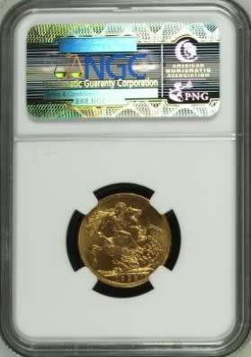 1925 South Africa 1 Sovereign MS65 NGC Graded ( RARE only 1 coin graded higher and 19 in this grade)