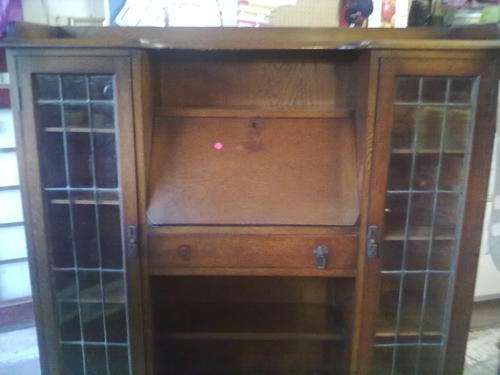 TEAK WRITING DESK/SHOWCASE