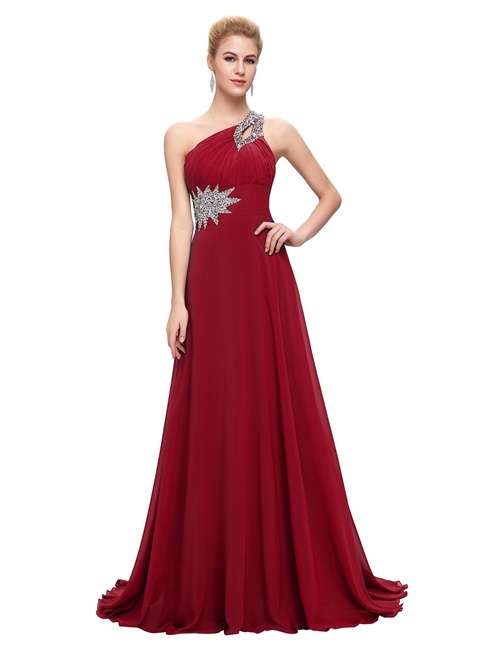 *INSTYLE COLLECTION* ONE SHOULDER CHIFFON Formal/Bridesmaid/Party Dress - FREE SHIPPING!