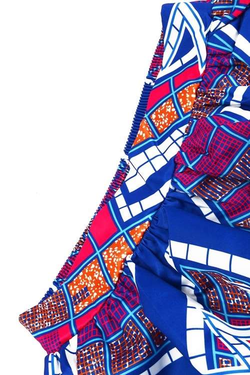 *DIVA RANGE* Stylish Diagram Block African Print Maxi Skirt
