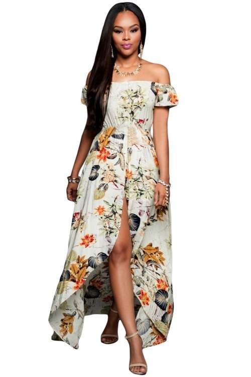 *DIVA RANGE* Beige Multi-color Floral Long Romper