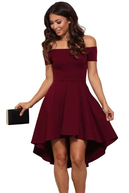 *DIVA RANGE* Burgundy Skater Dress