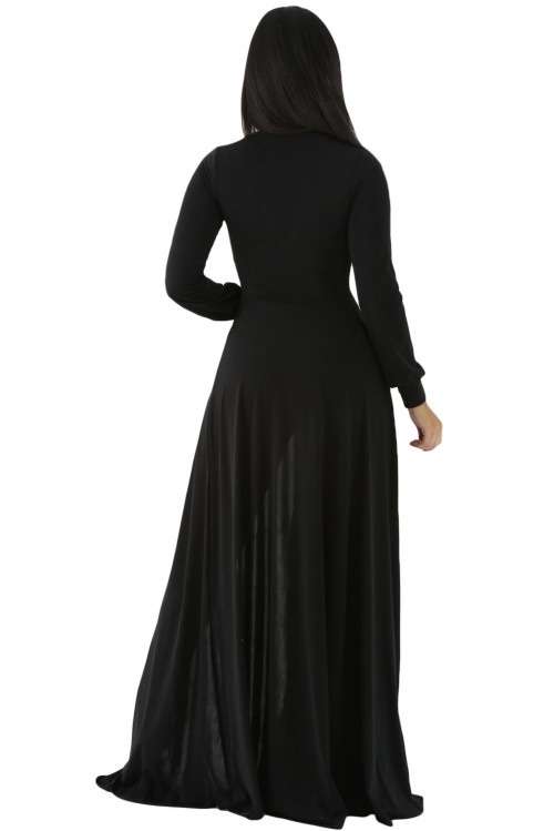 *DIVA RANGE* Black Maxi Skirt Overlay Elegant Party Jumpsuit