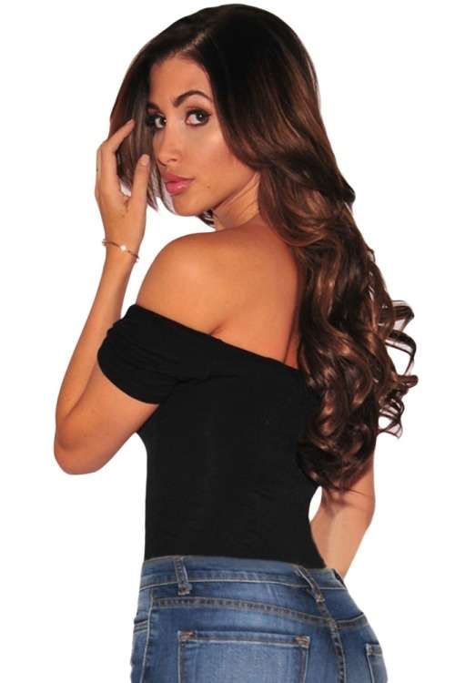 *DIVA RANGE* Black Off Shoulder Bodysuit
