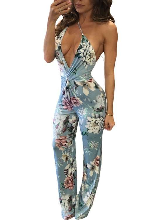 *WILD ROSE* Multi-way Floral Print Jumpsuit - S/M