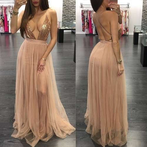 *WILD ROSE* Dusty Pink Evening Dress - S/M/L/XL