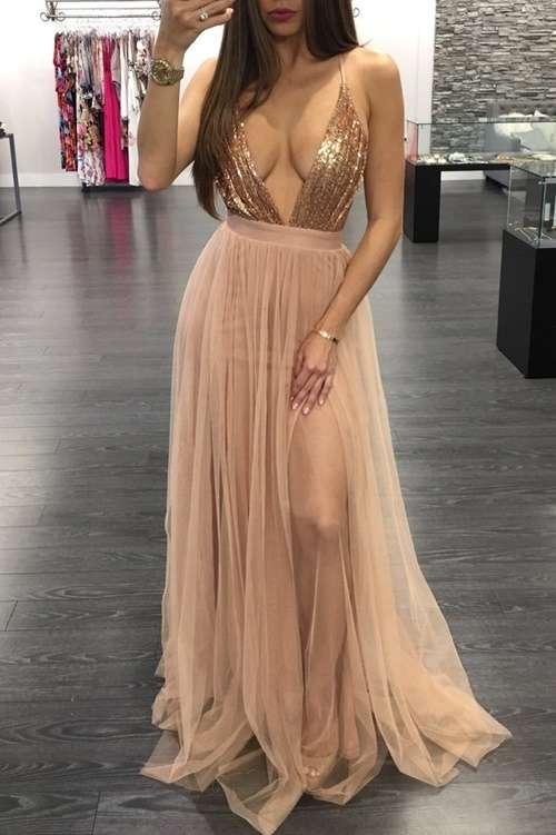 *WILD ROSE* Dusty Pink Evening Dress - S/M/L/XL