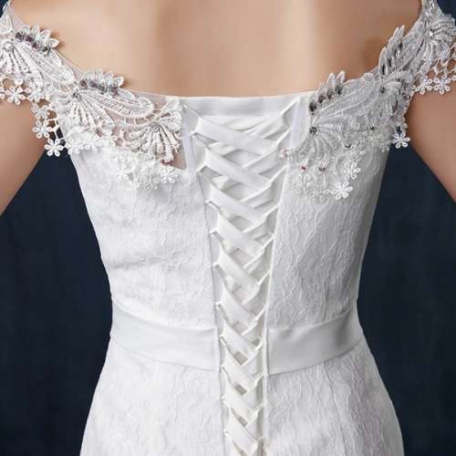 *WILD ROSE* Beaded Lace Off White Mermaid Wedding Dress - Free Shipping!