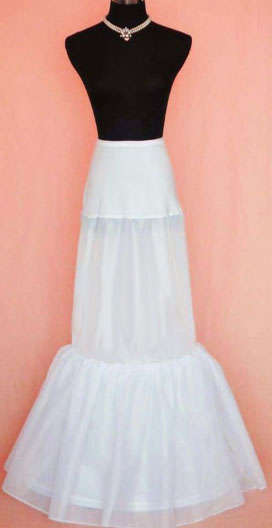 NEW Prom / Wedding / Mermaid Gown Underskirt / Petticoat - White / Fits Size S/M - FREE SHIPPING