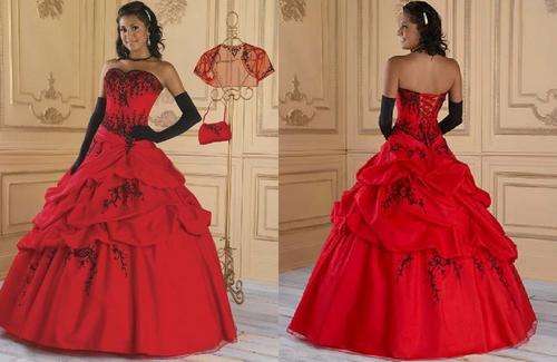 BRAND NEW WEDDING PROM MATRIC FAREWELL DANCE DRESS - RED/BLACK - FREE SHIPPING!