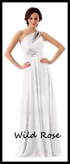 *WHITE* QUICK SHIP! Evening Party Bridesmaid Formal Cruise Gown Dress - Set Sizes- FREE SHIPPING!