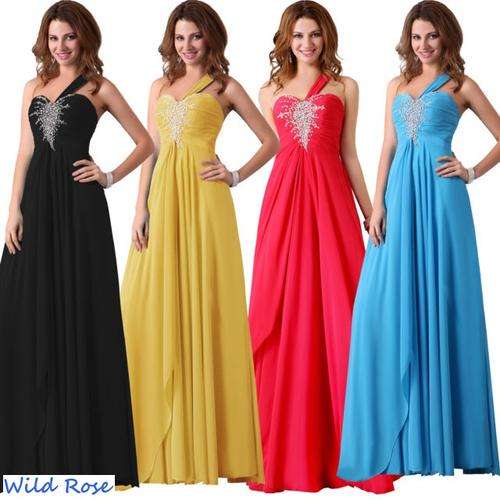 *BLACK/YELLOW/RED/BLUE* Cruise/Formal/Bridesmaid/Party Dress - SET SIZES - FREE SHIPPING!