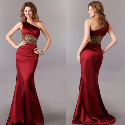 *RED & LEOPARD* Satin Cruise/Formal/Bridesmaid/Party Dress - SET SIZES - FREE SHIPPING!