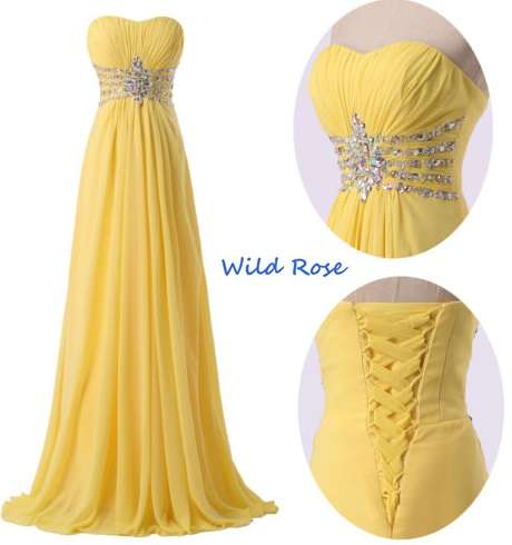 *YELLOW* Cruise Formal/Bridesmaid/Party Dress - SET SIZES - FREE SHIPPING!