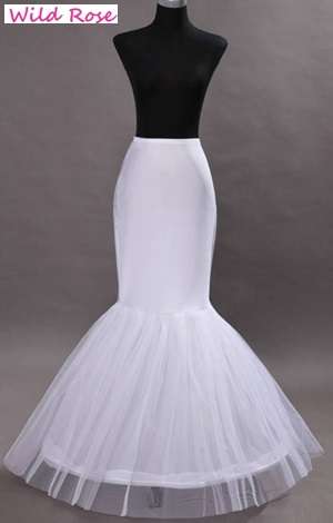 Underskirt / Petticoat - MERMAID ONE HOOP White / Fits Size S/M - FREE SHIPPING