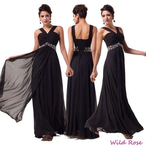 *BLACK* Evening / Cruise / Formal / Bridesmaid / Party Dress - SET SIZES - FREE SHIPPING!