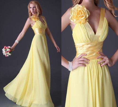 *YELLOW* Cruise/Formal/Bridesmaid/Party Dress - SET SIZES - FREE SHIPPING!