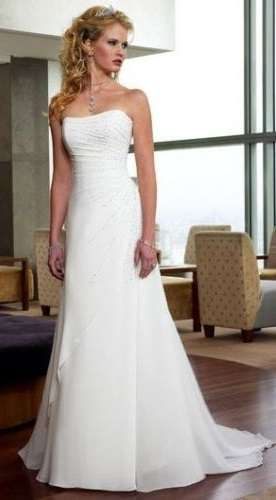 IN STOCK! BEACH / GARDEN WEDDING DRESS - WHITE OR IVORY - Set Sizes - FREE SHIPPING!