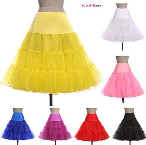 *7 COLOURS* Underskirt / Petticoat For Swing Pinup Retro Dresses - Fits Size S/M/L/XL