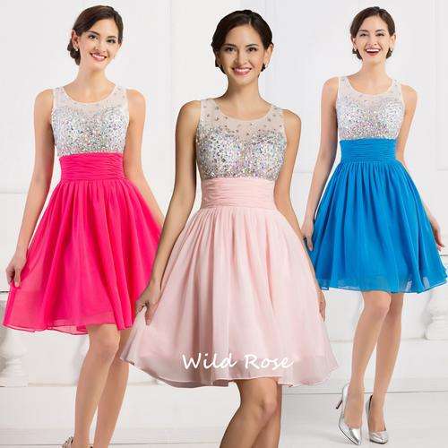 *PINK/BLUE/HOT PINK* COCKTAIL Cruise/Formal/Bridesmaid/Party Dress - SET SIZES - FREE SHIPPING!
