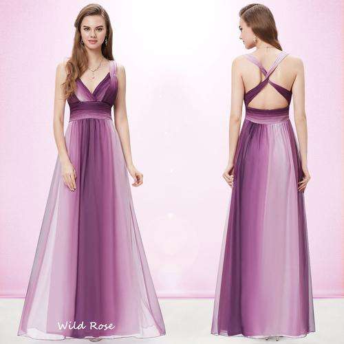 *PURPLE* OMBRE CHIFFON Cruise /Formal/Bridesmaid/Party Dress - Set Sizes - FREE SHIPPING!