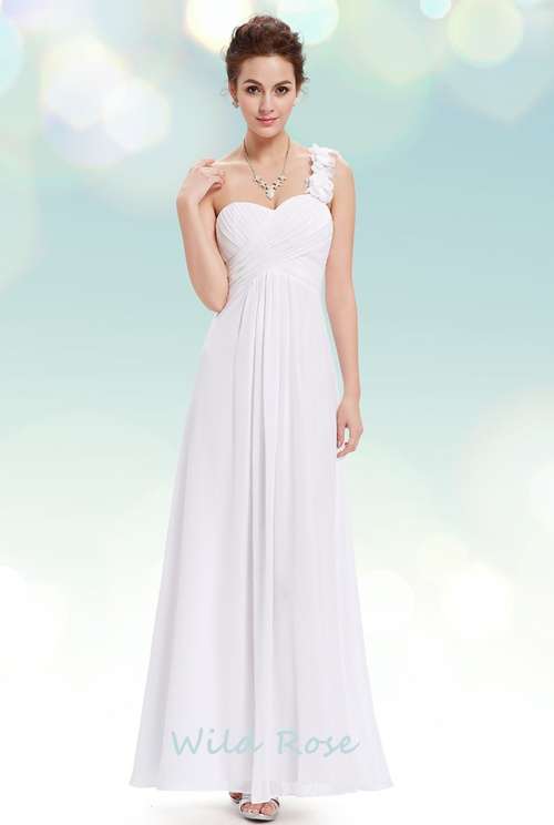 IN STOCK! HOT SPECIAL! *WHITE* LONG Bridesmaid/Party Dress - Set Sizes - FREE SHIPPING!