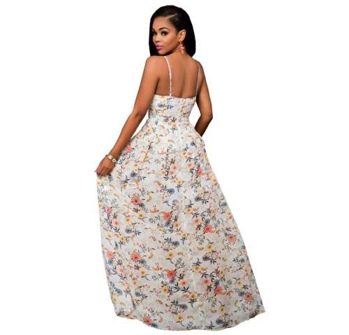 *WILD ROSE* Floral Lace Up Maxi Romper Dress With Shorts - M/L/XL
