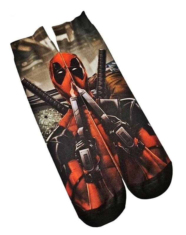 Retro Style Novelty Socks - Deadpool