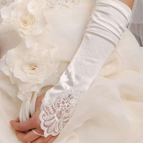 **IN STOCK** BRAND NEW BRIDAL WEDDING FINGERLESS LACE GLOVES - *IVORY* - ONE SIZE - FREE SHIPPING!