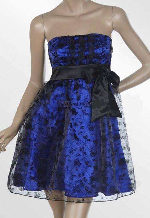 ***ON SALE** ENDS SOON NEW Party Cocktail Dress 12 (36)  Black / Blue - FREE SHIPPING