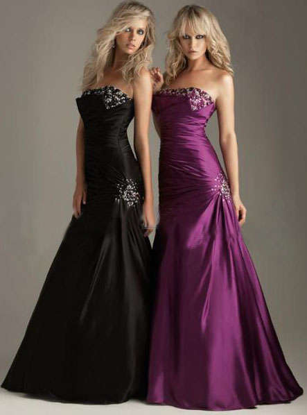*BLACK OR PURPLE Evening Party Matric Bridesmaid Formal Cruise Gown Dress -Set Sizes- FREE SHIPPING