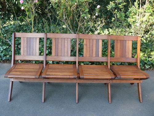 Kiaat 4 seater church bench
